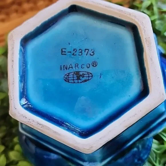 Vintage Inarco Indigo Blue Lidded Preserves Jar - Picture 8 of 17